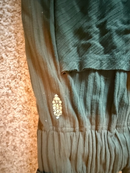 FP Movement by Free People Olive Green Wide Leg Ribbed Pants - Picture 2 of 3